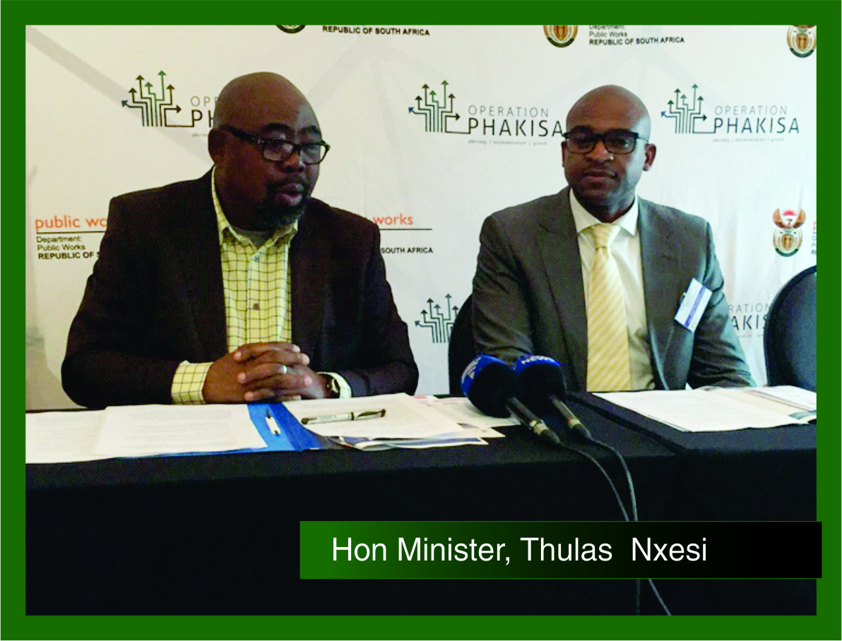 National Public Works Minister, Hon Thulas Nxesi, has set a target of attracting R12-billion in investment